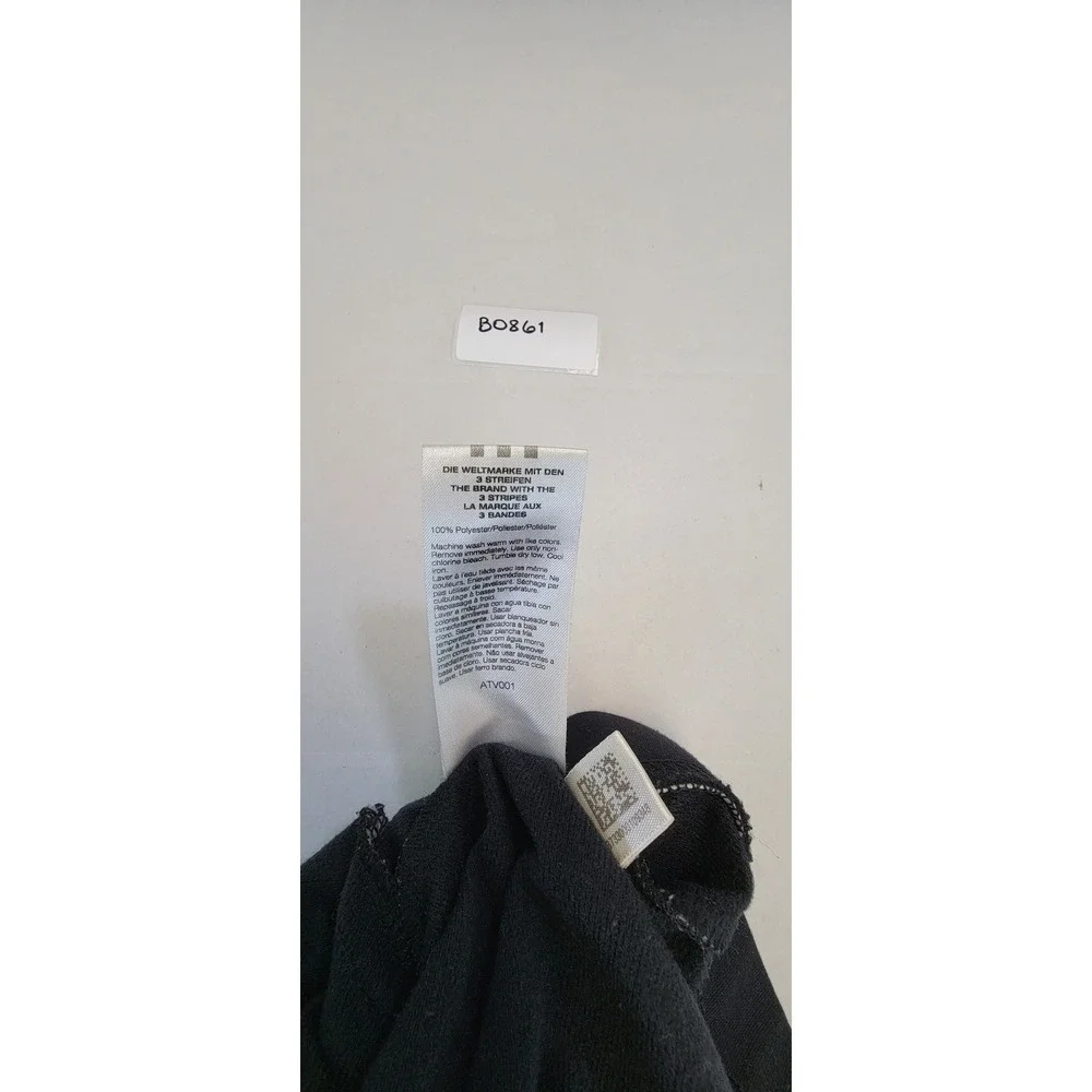 Adidas Track Jacket‎ Black White Stripes Full Zip Athletic Mens Size S